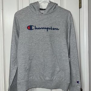 Grey Champion hoodie. Size small.